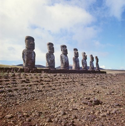 Monolithic Statues on Ahu Akivi, c.1000-1600 by Unbekannt Unbekannt